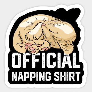 officiall napping shirt Sticker